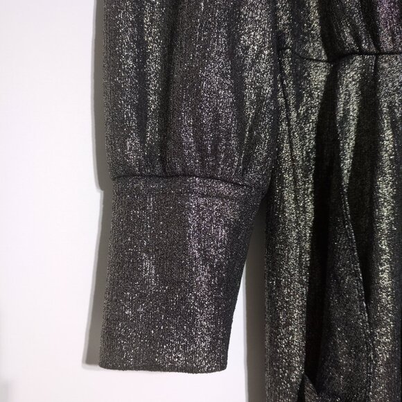 Donna Morgan Bodycon Dress Womens 6 Gold Metallic Shimmer Cocktail Party Evening - Picture 8 of 12